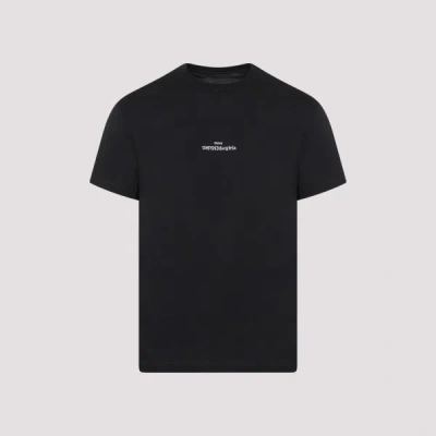 Maison Margiela T-shirt With Logo 46 In  Black White