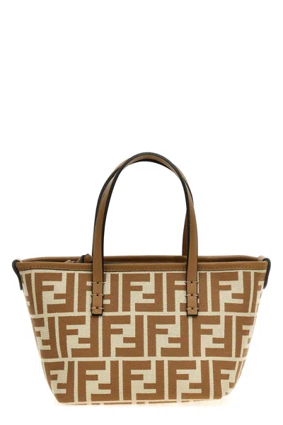 Fendi Mini Shopping Bag In Brown
