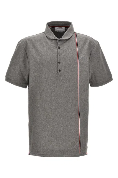 Thom Browne Men 'rwb' Polo Shirt In Gray