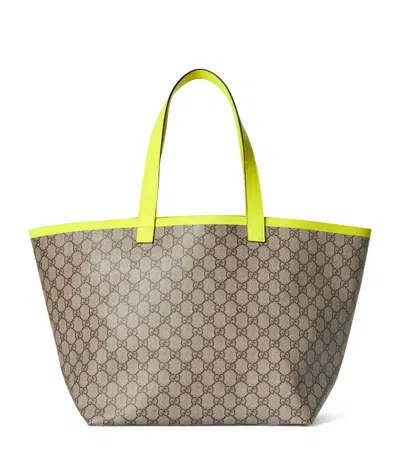 Gucci Medium Ophidia Gg Tote Bag In Beige/yellow