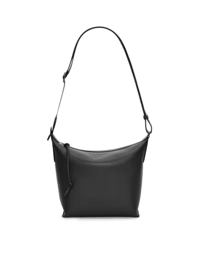 Loewe Small Cubi Leather Shoulder Bag In Black