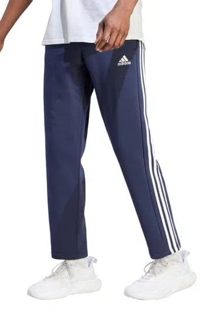 Adidas Originals Adidas Men's Essentials 3-stripes Regular-fit Fleece Pants, Regular & Big & Tall In Leg Ink,wht