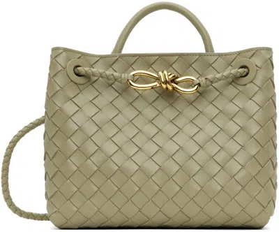 Bottega Veneta Andiamo Small Intrecciato-leather Handbag In Green