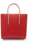 CHRISTIAN LOUBOUTIN PALOMA SMALL STUDDED TEXTURED-LEATHER TOTE