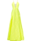 ALEX PERRY Fluoro floral brocade gown,DRYCLEANONLY