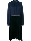 CEDRIC CHARLIER contrast sweatshirt dress,A0434892112128550