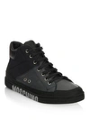 MOSCHINO Mid-Top Lace-Up Sneakers