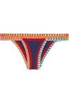 KIINI Tasmin crochet-trimmed bikini briefs