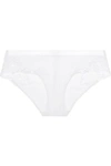 LA PERLA SOUPLE LACE-TRIMMED STRETCH COTTON-BLEND JERSEY BRIEFS