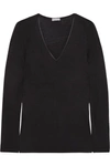 HANRO Merino wool and silk-blend jersey top