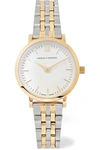LARSSON & JENNINGS LUGANO VASA GOLD-PLATED AND STAINLESS STEEL WATCH