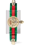 Gucci Plexiglass And Gold-tone Watch In Green