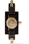 GUCCI PLEXIGLAS AND GOLD-TONE WATCH