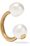 GUCCI GOLD-PLATED FAUX PEARL EARRING