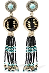 ETRO EMBELLISHED GOLD-PLATED EARRINGS