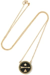 FOUNDRAE Dream 18-karat gold, diamond and enamel necklace