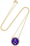 FOUNDRAE Karma 18-karat gold, diamond and enamel necklace