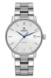 Rado Coupole Classic Automatic Bracelet Watch, 37.7mm In Silver