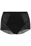 SPANX SPOTLIGHT STRETCH-TULLE AND LACE BRIEFS