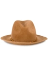 YOSUZI YOSUZI LEXA POM POM FEDORA HAT - BROWN,LEXA0812346323