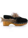 MOU studded clog sandals,WOODTOSCBKBK12366174
