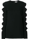 VICTORIA VICTORIA BECKHAM CUT OUT SLEEVE TOP,TPVV100AAW1712344791