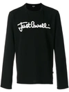 JUST CAVALLI logo embroidered sweater,S03GC0450N2124312365234