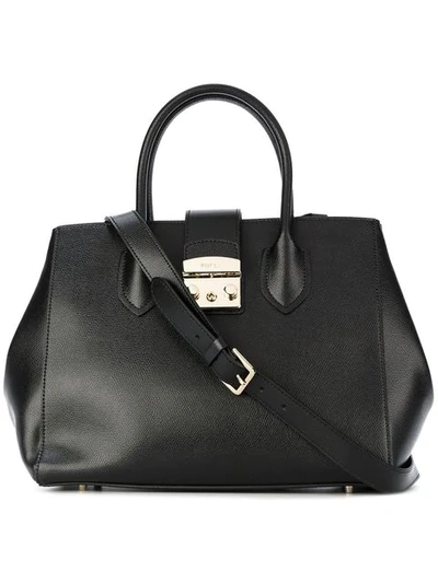 Furla Metropolis Medium Tote Bag In Black