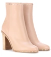 VALENTINO GARAVANI LEATHER ANKLE BOOTS,P00276909