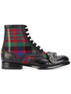 GUCCI Queercore brogue boots,RUBBER100%