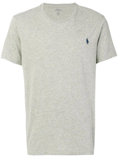 Polo Ralph Lauren Slim Fit T-shirt With Crew Neck In Grey-grey