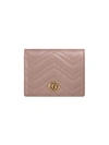 Gucci Gg Marmont Card Case - Farfetch In 5729 Pink