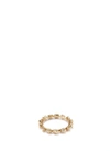 DELFINA DELETTREZ Diamond 18k yellow gold skull ring