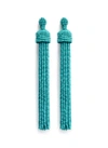 KENNETH JAY LANE BEADED TASSEL DROP EARRINGS