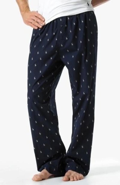 Polo Ralph Lauren Print Pajama Pants In Navy