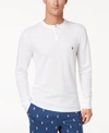 Polo Ralph Lauren Men's Lightweight Waffle-knit Thermal Henley Shirt In White