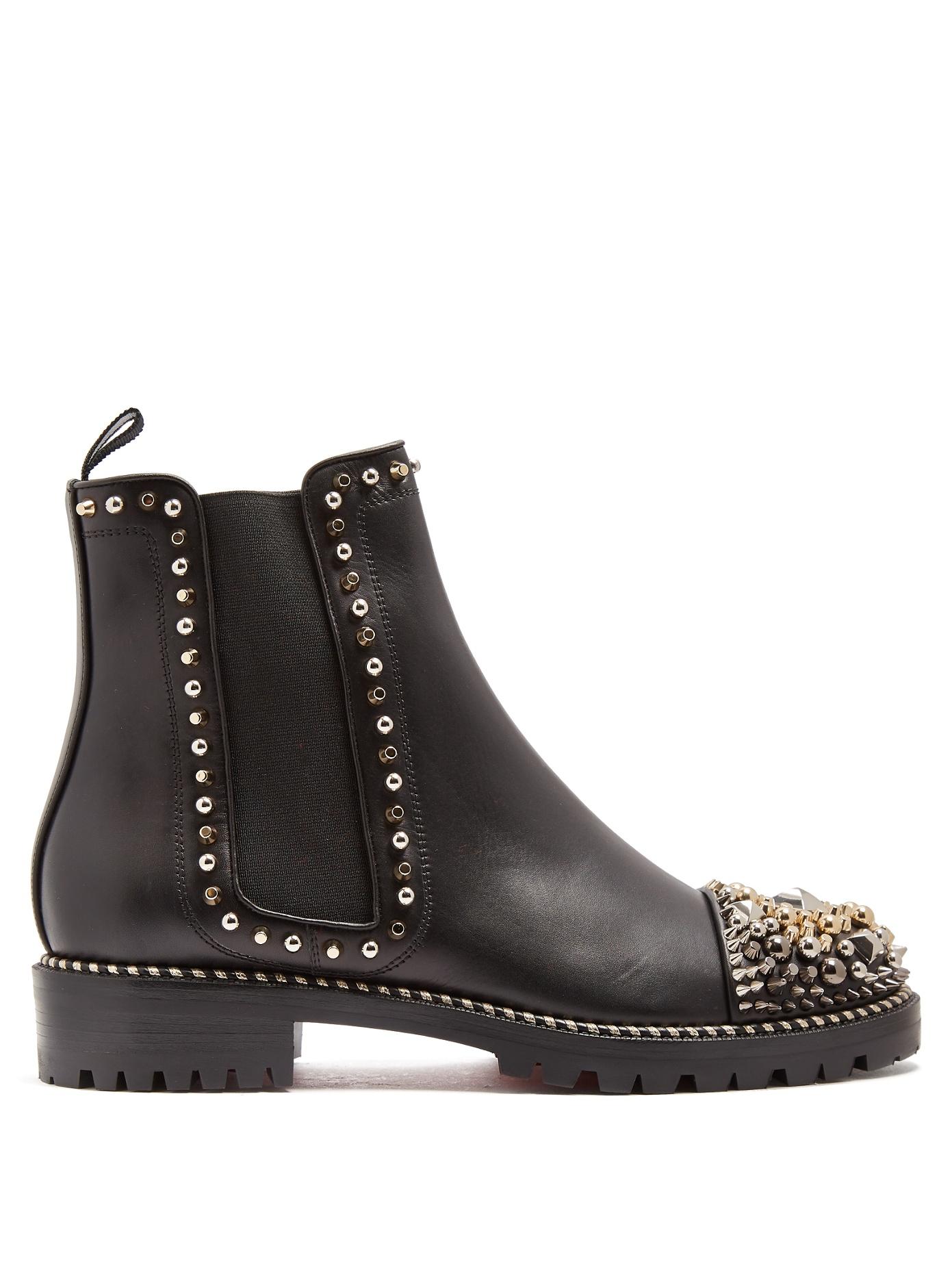 louboutin studded chelsea boots