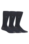 Polo Ralph Lauren Soft Touch Rib Knit Trouser Socks - Pack Of 3 In Navy