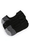 Calvin Klein 3-pack No-show Socks In Black/ Charcoal Heather