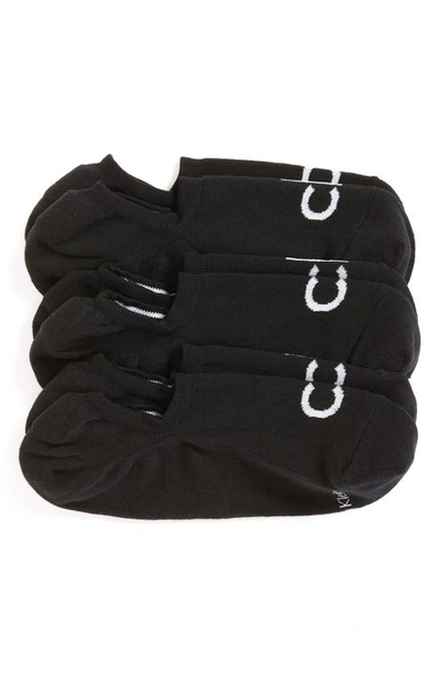 Calvin Klein 3-pack No-show Socks In Black