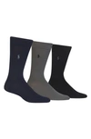 Polo Ralph Lauren 3-pack Crew Socks In Navy Multi