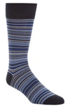 Cole Haan Men's Multi Stripe Crew Socks In Navy