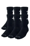 Nike Unisex Everyday Plus Cushioned Training Crew Socks (6 Pairs) In Black/ White