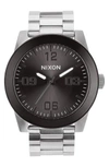 Nixon 'the Corporal' Bracelet Watch, 48mm In Silver/ Gunmetal