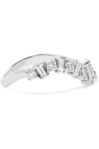 Ileana Makri Wave 18-karat White Gold Diamond Ring