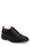Thom Browne Classic Longwing Brogue In Black Leather