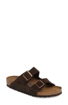 Birkenstock Arizona Soft Slide Sandal In Mocha