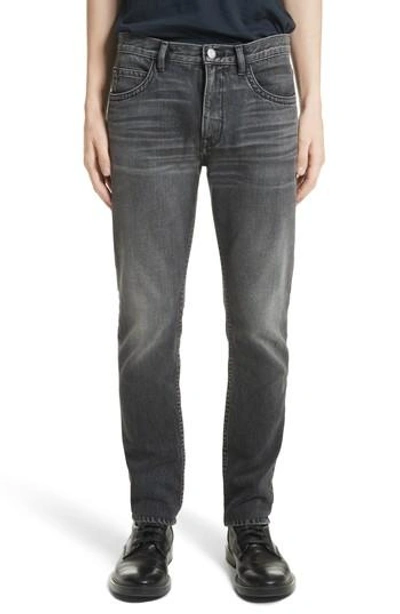 Helmut Lang Mr. 87 Faded Slim-fit Jeans, Gray In Coal Wash