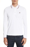 Moncler Maglia Long Sleeve Polo In White