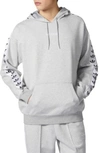 Adidas Originals Tnt Tape Hoodie Pullover Sweatshirt In Medium Gray/white |  ModeSens